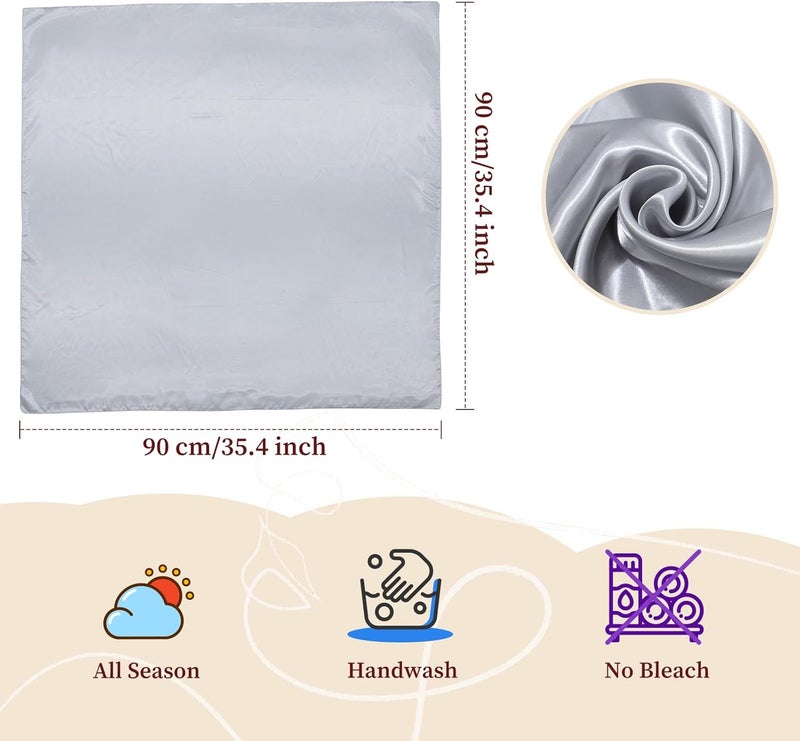 Molans 35 Inch Solid Color Wild Rag, Pure Cowboy Bandanas Oversize Western Neckerchief Bolo Head Scarf for Men Women - Image 3